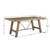 NicBex 72" Rectangle Dining Table with Solid Pine Wood Top for Dining Room, Living Room - 3 of 4