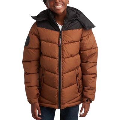 Canada Weather Gear Boys' Puffer Jacket - Bubble Winter Coat - Water Resistant Outerwear Jackets for Boys (8-20)
