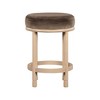 Meridian Furniture,Monette Brown Velvet Counter Stool - 2 of 4