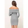 Hello Miz Women's Ribbed Off Shoulder Long Sleeve Bodycon Maternity Dress - 3 of 4