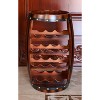Vintiquewise Wooden Barrel Shaped 14 Bottle Wine Rack - 4 of 4