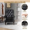 CAVINAS Mid Century Armchair, Upholstered Accent Chair, Lounge Chair with Sturdy Wood Legs for Living Room, Bedroom, Wingback Chair - 2 of 4