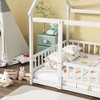 Whisen Full Size Bed & Floor Bed, Wooden Structure with Fence Design for Safe & Imaginative Sleep Spaces For Children - 3 of 4