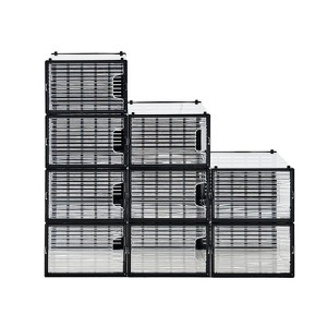 Nuria CRYSTAL CLEAR SHOE BOXES(12 pcs) | ARTFUL LIVING DESIGN-BLACK - 1 of 4