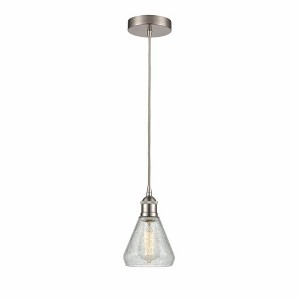 Conesus - 1 Light Cord Hung Mini Pendant In Industrial Style-10.75 Inches Tall and 6 Inches Wide - 1 of 1