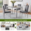 AZL1 Life Concept Dining Sets 5 Piece Wooden Dining Table Set, Kitchen Table Set with a Table and 4 Upholstered Chairs, Silver Grey, 45.5”*28.5“*30" - 4 of 4