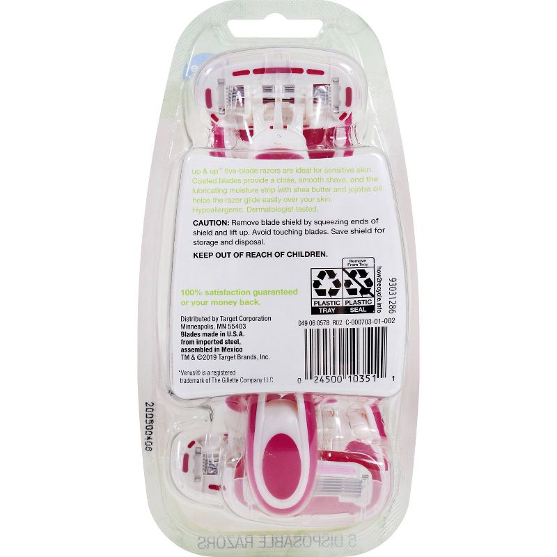 Women's 5 Blade Disposable Razors - up & up™, 3 of 10