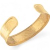 Anna-Kaci Women's Hammered Texture Gold Tone Open Cuff Bracelet with Wide Band- Gold - 2 of 4