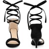 Perphy Women's Open Toe Kitten Heels Lace Up Dress Sandals - 2 of 4
