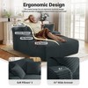 AENKYO Oversized Corduroy Sleeper Sofa Bed & Cloud Lounge Chair, Deep Seat, Armrests, 2 Pillows | Boneless Upholstered Chaise for Indoor Comfort - 3 of 4