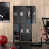 Garvee 3-Door Metal Lockers for Employees 72 Inch Tall Heavy-Duty Black Metal Office Storage Cabinet, Black - 4 of 4