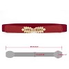 INSPIRE CHIC Women's Leaf Shaped Interlocking Buckle Stretch Cinch Belt 2.5cm Wide - 3 of 4