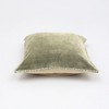 Chery Life Stonewashed Cotton Velvet Throw Pillow with Decorative Handstiched Edges-19X19" - 2 of 4