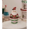 5.5 Inch Santa Claus Cupcake Container Frosting Glittered Santa Figurines - image 2 of 3