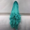 Unique Bargains Women's Halloween Curly Wigs 39" Green with Wig Cap - 4 of 4