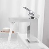 JANSNO Square Single Hole Bathroom Faucet with Pop-Up Drain and Water Supply Hoses - 2 of 4
