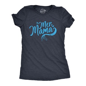 Womens MerMama T Shirt Funny Mothers Day Mermaid Tee - Crazy Dog Women's T Shirt - 1 of 4