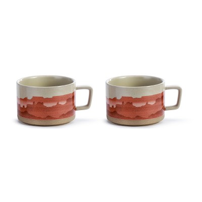 DEMDACO Off the Beaten Path Soup Mug - Set of 2 Red