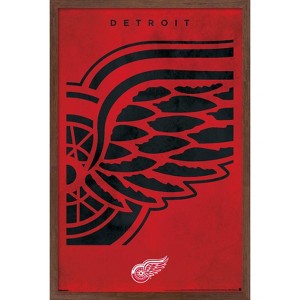 Trends International NHL Detroit Red Wings - Logo 25 Framed Wall Poster Prints - 1 of 4