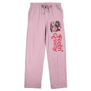 The Grinch Feelin’ Grinchy Women’s Cradle Pink Sleep Pajama Pants - 1 of 4