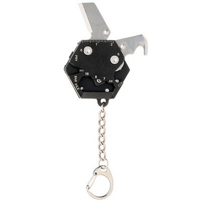 The Lakeside Collection 9-in-1 Hexagonal Survival Keychain Tool