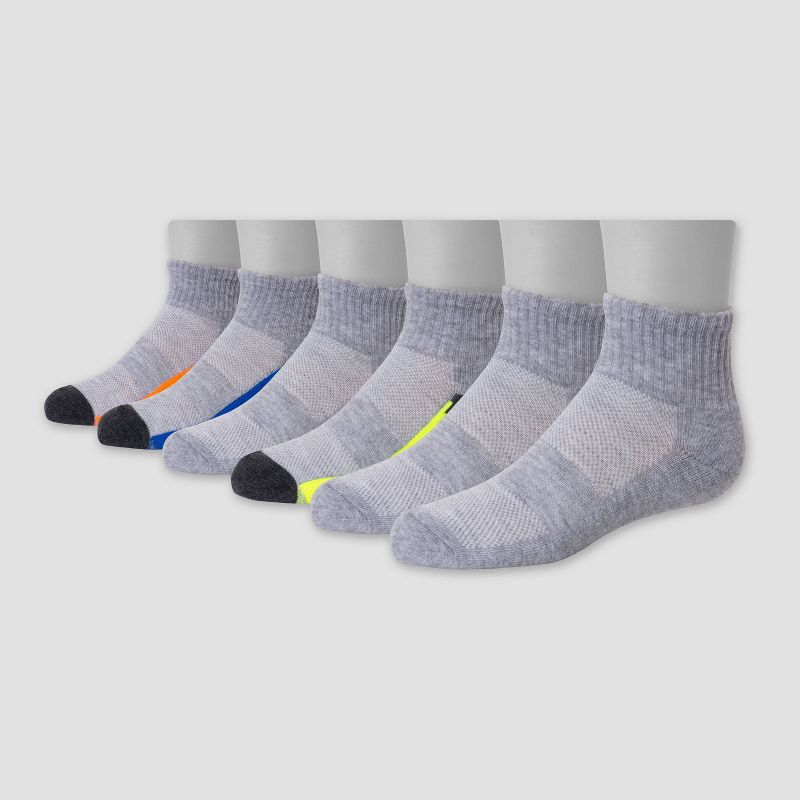 Hanes Premium Boys' 6pk Ankle Socks - Colors May Vary, 3 of 5