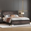 Coucheta Bed Frame with Charging Station,Industrial Platform with Headboard,Metal Slat Frame,No Box Spring Needed,Easy Assembly - 2 of 4