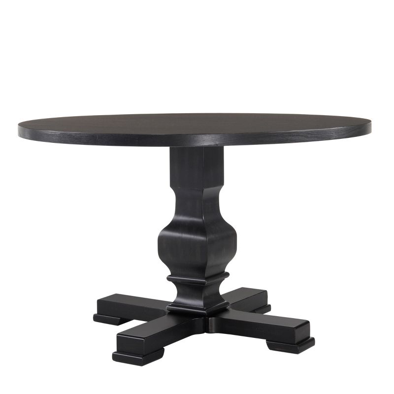 47&#34; Bence Round Pedestal Dining Table Black - Carolina Chair &#38; Table, 1 of 5