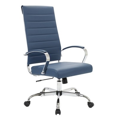 LeisureMod Benmar Modern High Back Leather Office Chair