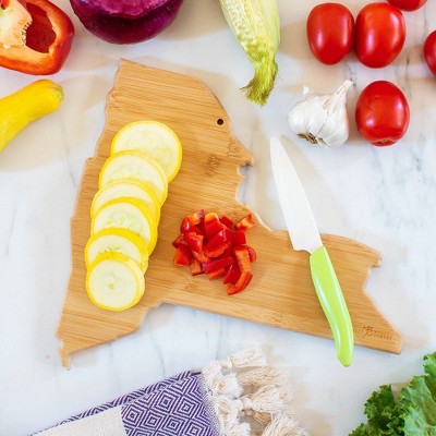 New York State Shaped Bamboo Cutting and Serving Board