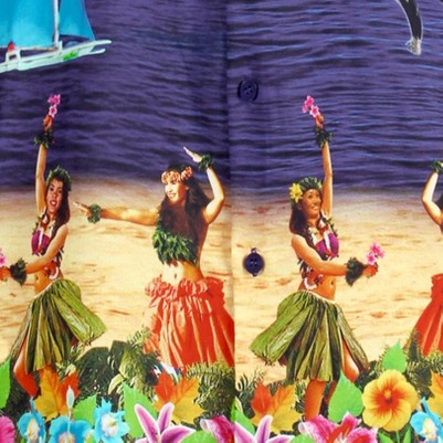 hula dance party navy blue