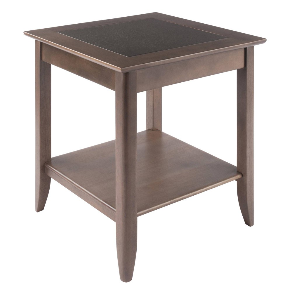 Photos - Coffee Table Santino End Table Oyster Gray - Winsome