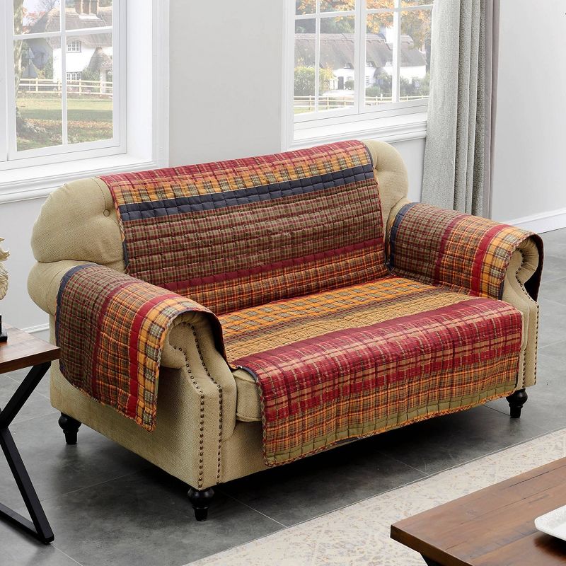 Reversible Gold Rush Furniture Protector Slipcover Red/Yellow - Greenland Home Fashions, 6 of 7