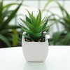 Unique Bargains Artificial Plants Ceramic Pot Plastic 2.01"x2.01"x2.95" 1 Pc - 2 of 4