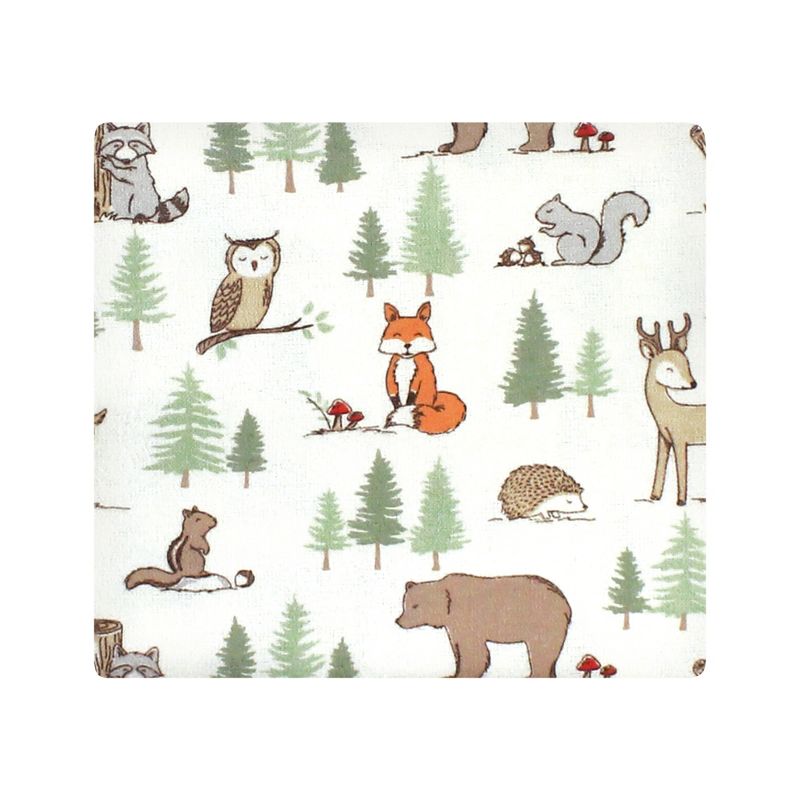 Hudson Baby Infant Boy Cotton Flannel Receiving Blankets, Forest Animals, One Size, 4 of 5