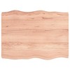 vidaXL Table Top, Light Brown 31.5"x23.6"x(0.8"-2.4") Treated Solid Wood Live Edge - 3 of 4