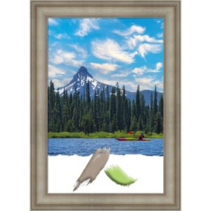 Amanti Art Mezzanine Antique Silver Narrow Wood Picture Frame - 1 of 4