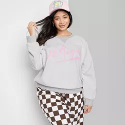 Women's Plus Size Ascot + Hart Los Angeles Graphic Pullover Sweatshirt - White 3X
