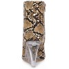 Allegra K Women's Snake Print Pointed Toe Clear Wedge Heels Ankle Boots - 3 of 3