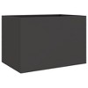 Aghana Digitals Black Minimalist Cold-Rolled Steel Planter: Indoor/Outdoor Rectangular - 2 of 4
