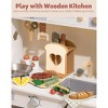 ROBOTIME Play Food And Toy Kitchens Wooden Play Food Kitchen Set, Toddler Cutting Practice Pretend Cooking Gift, Multicolored, 7.09"*8.86"*8.86" - 4 of 4