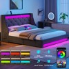 Greenstell  Bed Frame with Upholstered Storage Headboard & Drawers and Charging Station & LED Light - 2 of 4