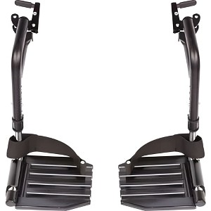Invacare Wheelchair Legrest with Heel Loops, Adjustable Length, Swing-Away Design & Flip-Up Footplate - 1 of 4