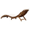 vidaXL Sun Loungers with Cushions - Modern Style, Cream White, Solid Acacia Hardwood, Foldable and Portable, Ideal for Garden or Patio, Set of 2 - 4 of 4