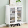 Shoe Storage Cabinet with Glass Doors, 5-Tier Freestanding Shoe Organizer Cabinet - 3 of 4