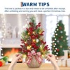 Jojoka 24 Inch Mini Christmas Tree with Lights, Pre-Lit Artificial Table Tree with Bow & Balls, Red Berries & Pine Cones, DIY Table Top Decoration - 4 of 4