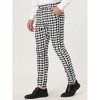 INSPIRE CHIC Men's Houndstooth Geometric Printed Color Block Dress Pants - 2 of 4