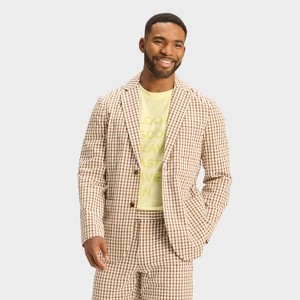 Houston White Men's Seersucker Suit Jacket - Brown - 1 of 3