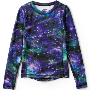 Lands' End Kids Thermal Base Layer Long Underwear Thermaskin Crew Neck Shirt - 1 of 2