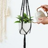 Unique Bargains Macrame Plant Hanger Woven Cotton Indoor Outdoor Decorative - 3 of 4